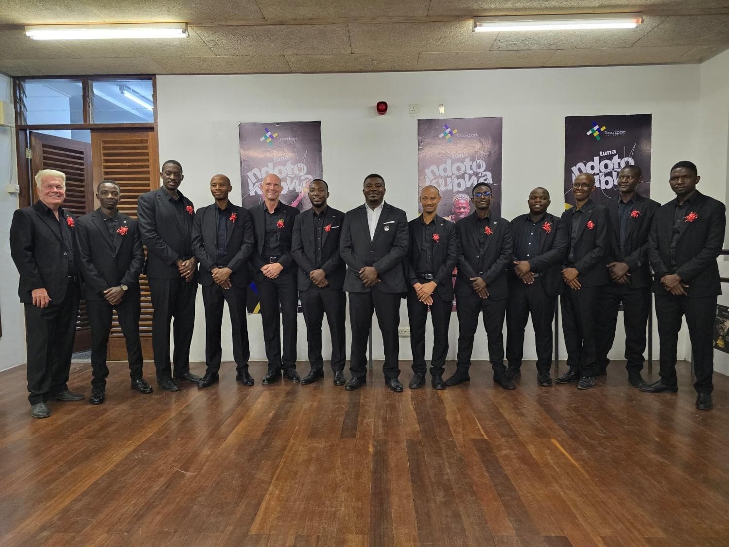 Summer Serenade cast gathered after the programme